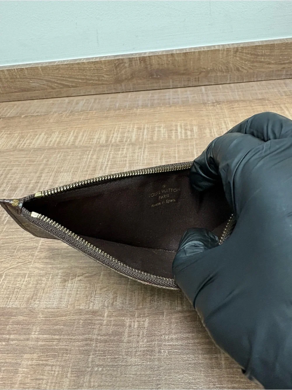 Louis Vuitton Pochette Felicie Brown Monogram Leather Card Holder